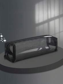 tonxiyuemu Transparent Mesh Pencil Case, Suitable For Students, Stationery Supplies And Bags - Portable Storage Solution - Single Piece - View 13