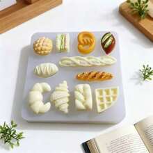 Mini Silicone Mold For Resin, Clay, Aroma Candle Accessories, Multi-Functional Reusable Decorative Mold - Mini Bread - View 4