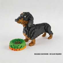 1938 Stücke Cartoon Hund Mikro Mini Blöcke, 3D Tier Spielzeug. Lebendiges Aussehen & helle Farben, mit Dackel, Schnauzer, Husky und Corgi. Großartig für Hundeliebhaber & Anfänger, fördert Flexibilität und Fantasie, ideal für Dekoration und Geschenke - Verschiedenfarbig - Übersicht 7