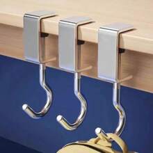 1pc Adjustable Hanging Hook, No-Drill Clip-On Desk Edge Hook, Office Cubicle Desk Storage Organizer For Backpacks And Bags, Portable Highly Attractive Desktop Hook For Desk, Study Table, Office Desk - A - View 1