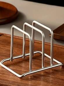1 pieza Estante de almacenamiento de cocina - Diseñado para el almacenamiento ordenado de tablas de cortar, estante para tapas de ollas, estante para tablas de cortar, estante de almacenamiento de bandejas de cocina, estante de almacenamiento de cocina, tapas de ollas y bandejas. Hecho de un acabado duradero y pulido - Proporciona eficiencia y estilo - Multicolor - Ver 2