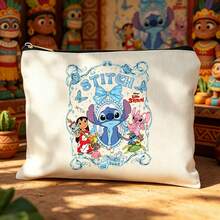 Disney 1個新款迪士尼系列印花學校文具用品，大容量文具收納袋鉛筆盒，可愛卡通公主、史迪奇、冰雪奇緣、汽車、恐龍、小熊維尼圖案插畫文具鉛筆盒，這款多功能鉛筆盒可用作手提包、盥洗包、鉛筆盒或禮品袋。它是送給母親、好友、老師的完美禮物，戶外旅行和購物的首選 - H - 查看 10