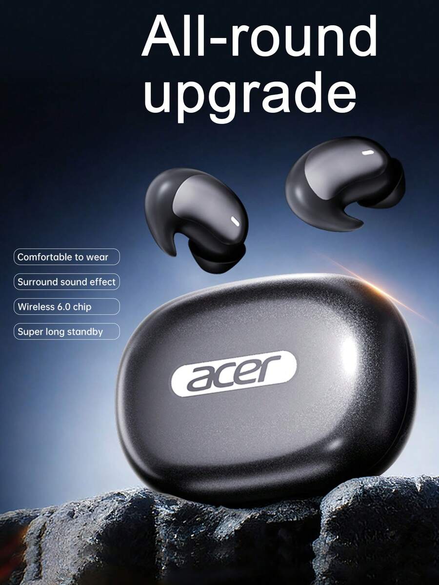 Acer OHR720 Mini In-Ear Wireless Earbuds, 200mAh Charging Case, Long Battery Life, V6.0 Bluetooth Chip, Ergonomic Fit, Pressure-Free Side Sleeping, Compatible With IOS/Android Phones - View 1