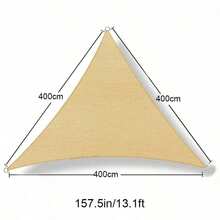 Outdoor Triangle Sun Shade Sail, Suitable For Patio, Garden, Backyard And Deck, Outdoor Patio Balcony Sun Shade, Marine Sun Shade With Ropes And Storage Bag, 3x3x3m/4x4x4m - Triangle - View 12