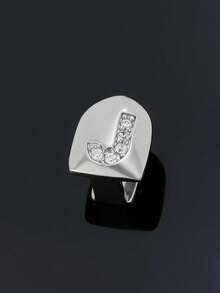 1pc Letter Zirconia Gold Tooth Cap Hip Hop Single Tooth Grill Personalized Versatile Side Tooth Decor Suitable For Men And Women - 26-letter Tooth Ornament - View 32