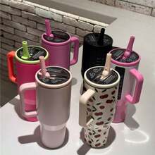 32oz Large Capacity Leak-Proof Insulated Car Cup With Handle And Sealed Lid - Multicolor - View 1