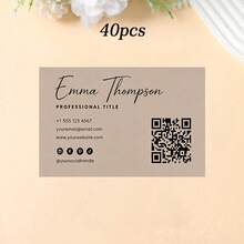20/50/100pcs Customized Cards, Customized Greeting Cards, Customized QR Codes, Customized Payment, Customized Coupons, Customized Event Cards, Customized Counter Cards, Birthday, Party, Holiday, Wedding, Confession, Table Signs - QR Code Business Card - View 20