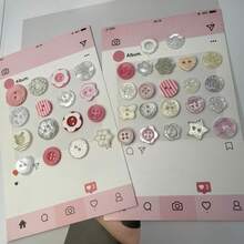 6/18/38/52/66/78/86Pcs Random Style Ins Style Colorful Buttons DIY Handmade Resin Decorative Beads Accessories Cute Buttons Clothing Accessories - Multiple Styles - View 8