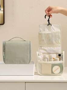 1pc Wall-Mounted Makeup Bag Multifunctional Travel Toiletry Bag Portable Storage Bag Minimalist Multifunctional Storage Pouch - Multicolor - View 2