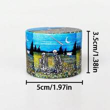 New Romantic Skull Oil Painting Texture Pattern Style Grinder, 50MM-4 Layer Zinc Alloy Metal Grinder, Creative Niche Grinder Suitable For Hand-Rolled Smokers! Holiday Gift! Valentine's Gift! - View 4