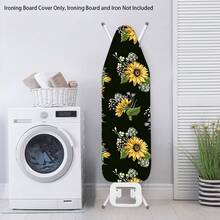 1pc Ironing Board Replaceable Cover , Sunflower Print Polyester Household Ironing Table Cloth Ironing Board - Multicolor - View 9