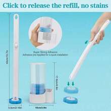 20pcs/6pcs/1 Set Toilet Brush Set With Detachable And Replaceable Brush Head And Base, Disposable Deep Cleaning Brush Head, Multi-Functional Bathroom Cleaning Tool, Daily Home Bathroom Supplies, Vacation Home Cleaning Essentials - Multiple Styles - View 9