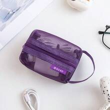 6/1pc Minimalist Transparent Mesh Coin Purse, Portable Coin Bag, Mini Zipper Coin Pouch, Travel Portable Coin Wallet, Can Store Cards, Keys, Coins, Mesh Zipper Storage Bag, Travel Portable Coin Pouch, Data Cable, Earphone, Phone Accessories, Digital Bag, Makeup Bag - Multicolor - View 17