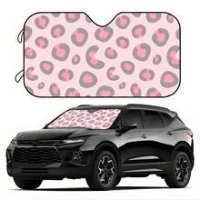 1pc Plaid Pattern Printed Car Front Windshield Sun Shade Decor Vehicle Sun Visor UV Reflector Sun Protection Cover Keeps Vehicle Cool - Sunshade - View 14