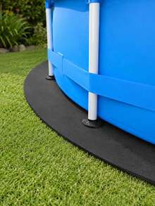 1pc/Set [Round Pool Mat], Multiple Sizes: 300cm-550cm, Suitable For Above Ground Pools, Pool Bottom Mat, Thickened Black Protective Liner, Prevents Punctures - Multiple Styles - View 5