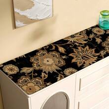 1 pieza, Decoración del hogar, Estampado de patrón floral, Alfombra de cocina de lino, Tapete de cocina, Tapete de piso, Tapete de baño, Tapete de puerta, Impresión 3D rectangular, Adecuado para sala de estar, dormitorio, pasillo, baño, lavandería - Alfombra de poliéster, Adecuado para decoración del hogar interior y exterior - Multicolor - Ver 6