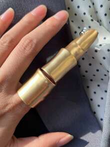 SP復古金色盔甲戒指 機械關節風工藝戒指 解剖指甲戒指 超現實可調節戒指 | 節日配件 | 中性禮物 - 金色 - 查看 6