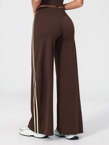 MASKERT Women's Workout Pants For Gym, Yoga, Pilates, Fitness Training, Running, Walking, Jogging, Outdoor Sports & Home - Coffee Brown - View 4