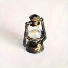 5pcs Vintage Bronze Mini Lantern Collectible Decor, Aged Retro Kerosene Lamp Model, Suitable For Dollhouse Scenery, Handmade Enthusiasts, Desktop Display - Multicolor - View 7