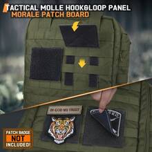 MOLLE 理線架 2件組 魔鬼氈接配面板，適用於 MOLLE 配件面板、戰術背心、背包，尺寸 4" X 4" - 彩色 - 查看 6