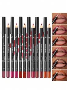 Pudaier 6pcs Waterproof Long-Lasting Creamy Lip Liner Set, Perfect For Outlining Lips, Suitable For All Skin Tones, Great Gift For Music Festivals/Parties/Valentine's Day - 02set - View 1