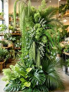 Artificial Hanging Greenery Stems, Fake Trailing Vine Plants, Assorted Styles For Wall, Ceiling, Wedding And Home Decoration - Green - View 5