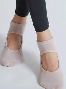 yuluan 1 Pair/Set Women's Professional Non-Slip Yoga Socks, Silicone Short Socks For Fitness, Sports, Jump Rope, Dance, Pilates, Summer, Multi-Color - Multicolor - View 9
