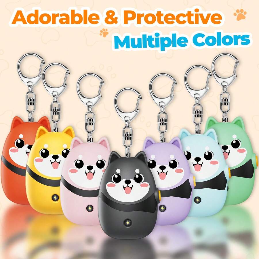 130dB Rechargeable Personal Alarm For Women With LED Light, Keychain For Women Cute Portable Pendant, Suitable For Women, Teenagers, And The Elderly