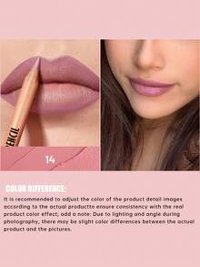 Pudaier 1 pieza Lápiz delineador de labios impermeable color nude, Lápiz delineador de labios 3D, Regalo dulce para el Día de San Valentín - 14 - Ver 6