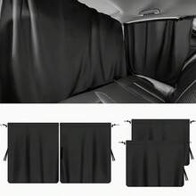 Car Privacy Curtains Set - Specifically Designed For Sedans And SUVs, Including Rear Seats And Side Window Screens, With Storage Pockets. For Use Only While Parked. - A - View 9