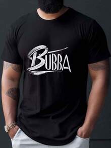 Camiseta de hombre con estampado gráfico Bubba - Camiseta casual de manga corta y cuello redondo de algodón, ultra suave, transpirable y ligera para el verano - Un regalo divertido y conside - Negro - Ver 1