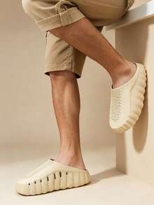 Salkin Designer Mind001 男款訊息拖鞋 卡其色 22 個吸震節點 厚底拖鞋 男用 提升賽前狀態 適合運動員賽前或賽後訓練鞋 男款休閒鞋 舒適鞋履 街頭與居家時尚 日常涼鞋 夏季度假風格沙灘拖鞋 - 卡其色 - 查看 10