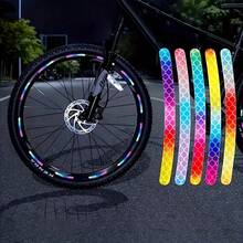 60pcs Glow-In-The-Dark Bicycle Spoke Beads And Valve Stem Caps Set, Includes Reflective Rim Stickers, Suitable For Bicycle Motorcycle Night Riding Wheel Decoration - Multicolor - View 5