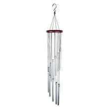 1 pieza 12 tubos de aleación de aluminio Campanillas de viento con gancho Campanas doradas/plateadas para decoración exterior del hogar, boda, fiesta, conmemoración, regalos - Varios estilos - Ver 13