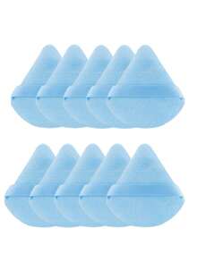 10 Peças Esponja de Pó Triangular de Veludo Mini Esponja de Maquiagem Facial Lavável Leve Ferramenta de Maquiagem Cosmética - Multicolorido - Visão 12