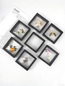 1/10pcs Transparent PE Film Jewelry Display Box, Dustproof Antioxidant Jewelry Storage Box, Floating Frame Jewelry Organizer Box - Multicolor - View 2
