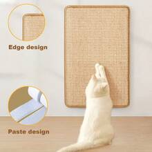 Alfombrilla rascadora para gatos de sisal natural, protege la alfombra y el sofá, alfombrilla rascadora para gatos de cuerda de sisal de alta calidad - súper duradera, resistente a arañazos, libre de suciedad, perfecta para el ejercicio, la relajación y el entretenimiento de las mascotas - 30*60 cm - Ver 12