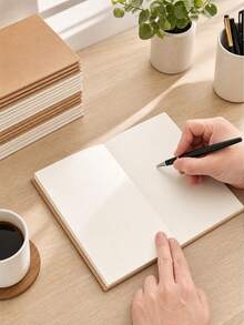 12pcs Kraft Paper Notebooks, Bulk Small Mini Notebooks, Travel Journals, Suitable For Students, School, Office Writing, Classroom Projects, 5.12 X 3.54 Inch Quick Note Books, Diary Recording (Brown Cover, Unlined Blank) - Multicolor - View 2