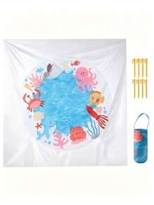 1 buah Alas Bermain Air Lipat untuk Anak, Alas Bermain Air Luar Ruangan 2-in-1, Alas Pantai & Kolam Renang Tahan Air dan Tahan Pasir - MultiWarna - View 8