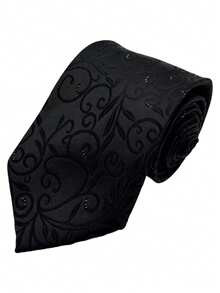 1PC Fashion Business Formal Versatile Elegant Tie, Suitable For Business Workplace, Party, Interview, Commute, Wedding - Black - View 11