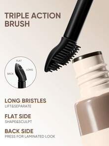 JUDYDOLL LOCK&LIFT Gel para Sobrancelha com Cor, Cabeça de Pincel Ultrafina, Longa Duração, Espessante, Sobrancelha Selvagem, Formato Natural e Cheio - #05 ESPRESSO - Visão 8