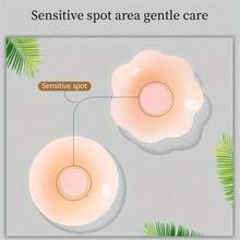 10pcs Reusable Seamless Silicone Nipple Covers, Invisible Self-Adhesive Anti-Protrusion Breast Pads, Comfortable Breathable Easy To Clean Lingerie Accessories For Women - A - View 3