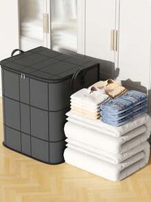 Black Thickened Durable Large Capacity Portable Storage Bag, Closet Organizer Bag, Clothing And Bedding Storage Bag - View 3