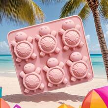 Cute 3D Pink Turtle Silicone Ice Mold, Multi-Functional Home Baking Mold. Refrigerator Ice Tray, Suitable For Home, Bar, Club, Whiskey, Party And Gift, Mini Ice Cube Mold, Kitchen Accessories, Home Goods, Baking, Kitchen, Teacher Gift - Turtle Mold - View 3