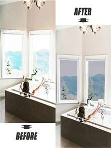 One Way Mirror Privacy Window Tint Heat Control UV Block For Home Office - Silver - View 6