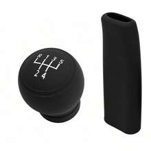 2 piezas (Cubierta de palanca de cambios + Cubierta de freno de mano) Protector de palanca de cambios de silicona para transmisión manual, instalación sin herramientas, cubierta de palanca de cambios antideslizante, cubierta de freno de mano, resistente a arañazos, a prueba de polvo, modificación interior, compatible con la mayoría de los modelos de automóviles - A - Ver 14