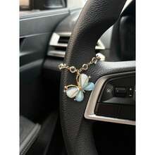 Butterfly Car Pendant, Alloy Butterfly Hanging Ornament, Healing Style Car Interior Accessories For Women - A - View 9