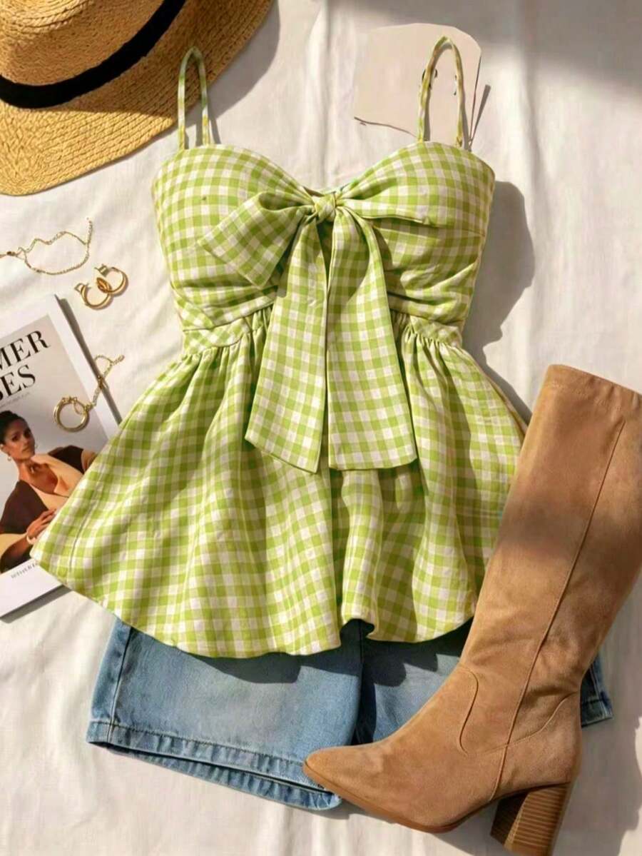 Perfect For Vacations, Graduations, Weddings, Back To School, With A Retro Vibe, Parties, Lunches, Casual And Cute Summer Wear, Romantic And Country Style, Textured, Loose And Comfortable, With A Loose Hem - 黑與白 - 查看 1