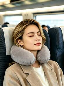 Customizable Personalized U-Shaped Travel Pillow - Ergonomic Neck Support Cushion, Suitable For Portable Use In Airplane, Car, Office And Home - Multicolor - View 3