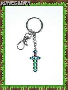 Microsoft Minecraft 1PC  Officially Licensed Alloy Keychain With Pixelated Enamel Pendant Durable Metal Bag Accessory Ideal Collectible Gift For Gamers - Multicolor - View 13